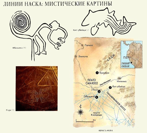 Рисунки наска в перу со спутника